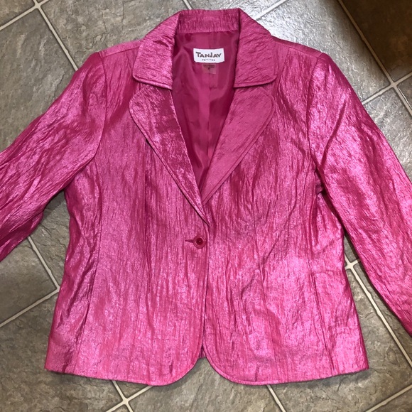 BNWOT Women’s Pink Iridescent Blazer by TanJay - Picture 4 of 11